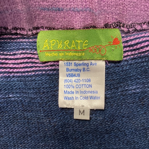 👾 90s 2000s KNIT MIDI SKIRT WITH FLOWER DETAIL | Purple and Blue multi | Size M - Picture 4 of 4